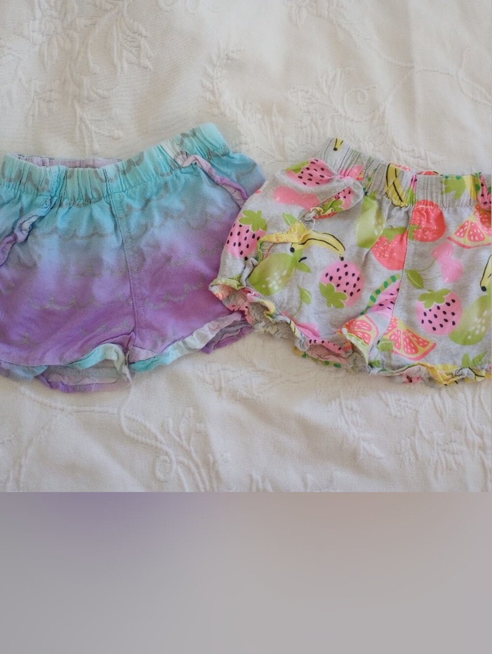 Garanimals Set Of 2 Ruffle Hem Shorts Mermaid And Summer Fruit